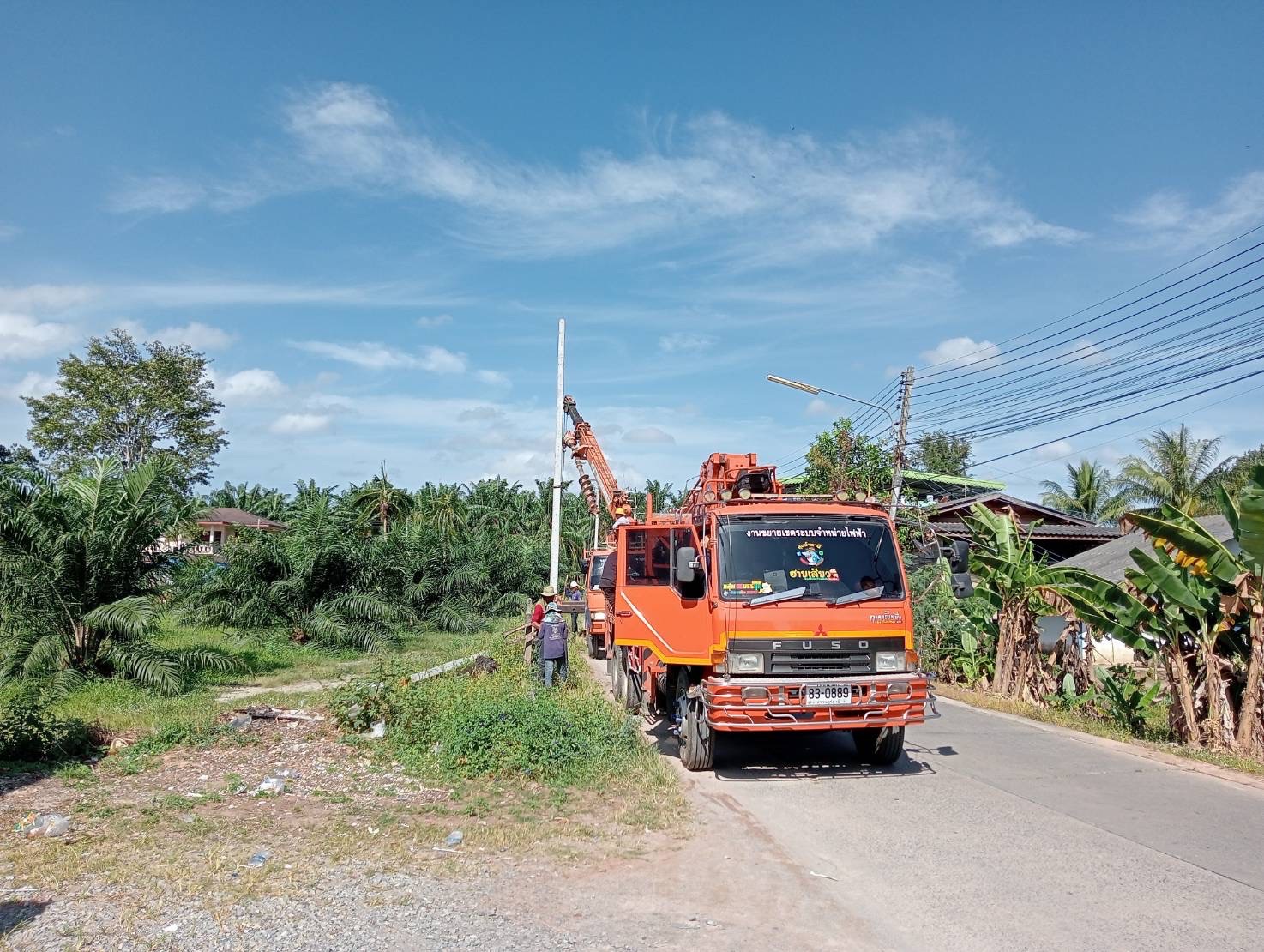 โครงการขยายเขตไฟฟ้า หมู่ที่ 3  ตำบลท่าข้าม อำเภอพุนพิน จังหวัดสุราษฎร์ธานี